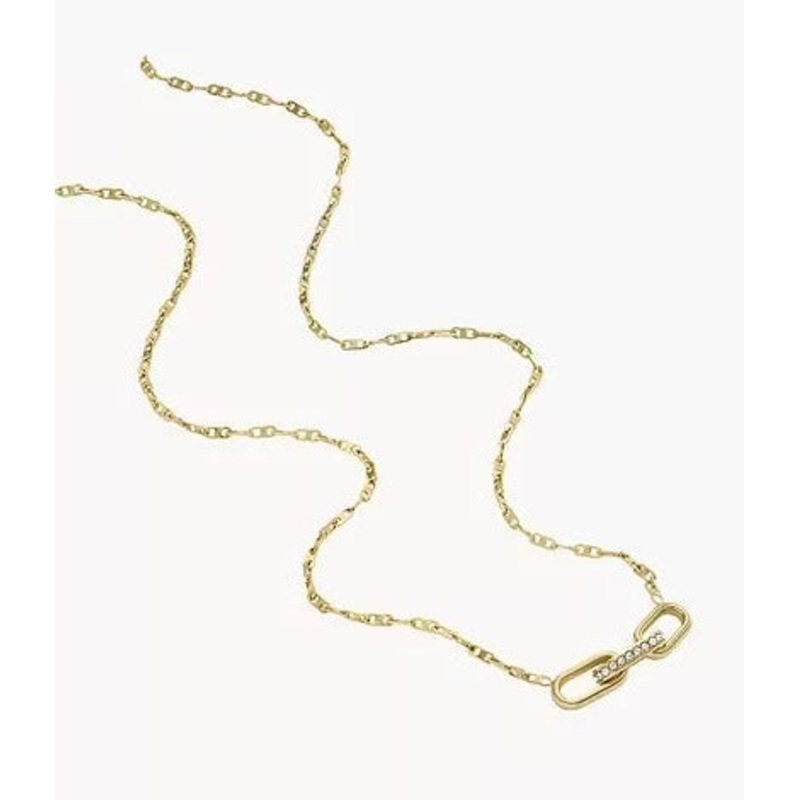 JF04523710 – Fossil Heritage D-Link Gold-Tone Stainless Steel Chain Necklace for women