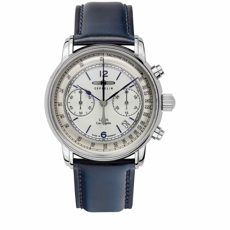 Zeppelin 8614-1 Men’s Chronograph Blue Leather Strap Watch