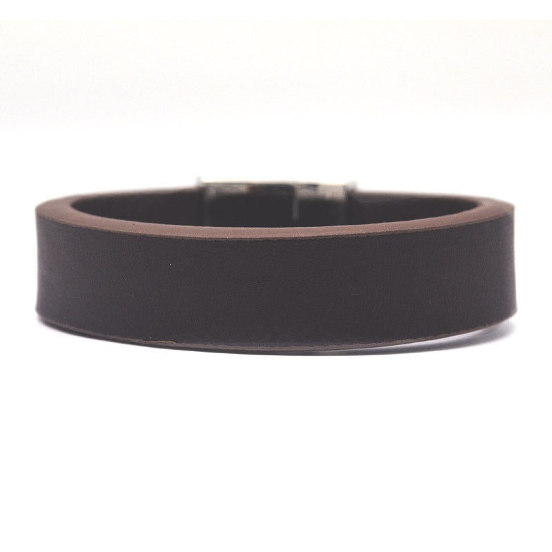 STEEL  LEATHER BRACELET | STB403