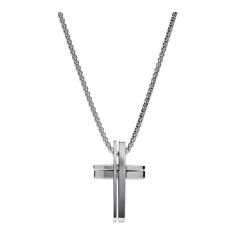 Unique & Co AN-112/50CM Men’s Stainless Steel Cross Necklace