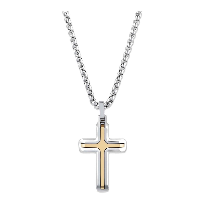 Unique & Co AN-132/50CM Men’s Stainless Steel Cross Necklace