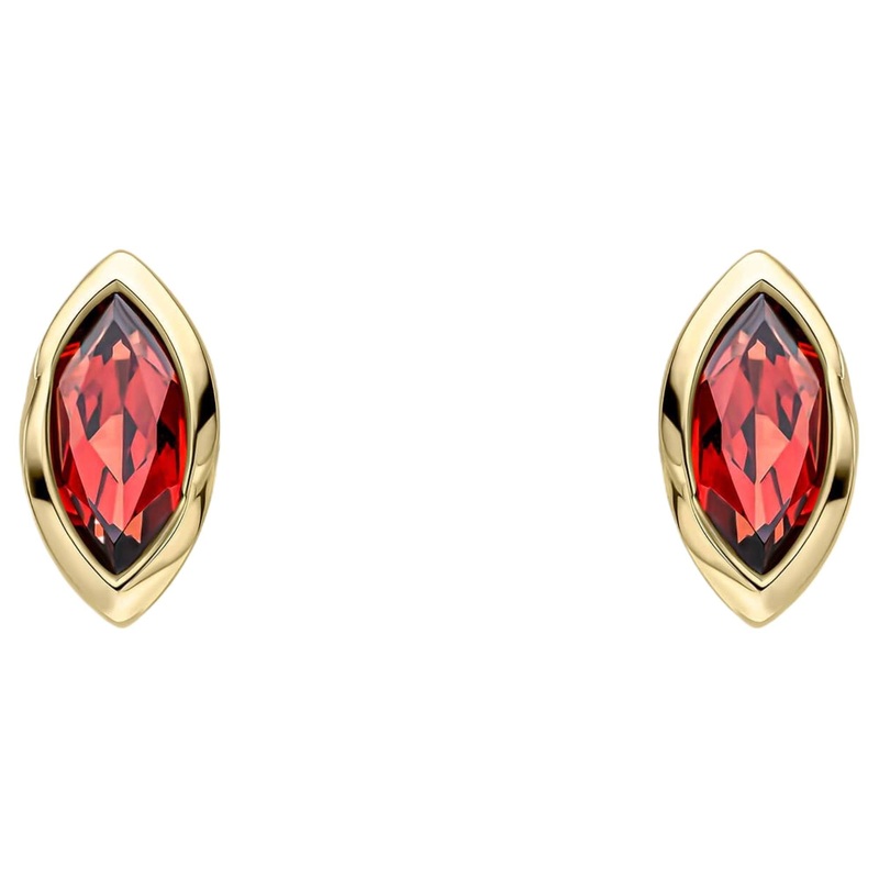 Elements Gold GE2511R Marquise Garnet Stud Earrings in 9ct Gold