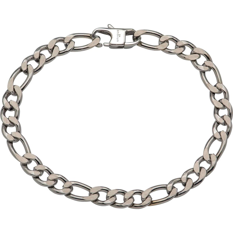 Unique & Co LAB-182/21CM Men’s Figaro Matte And Polished Bracelet