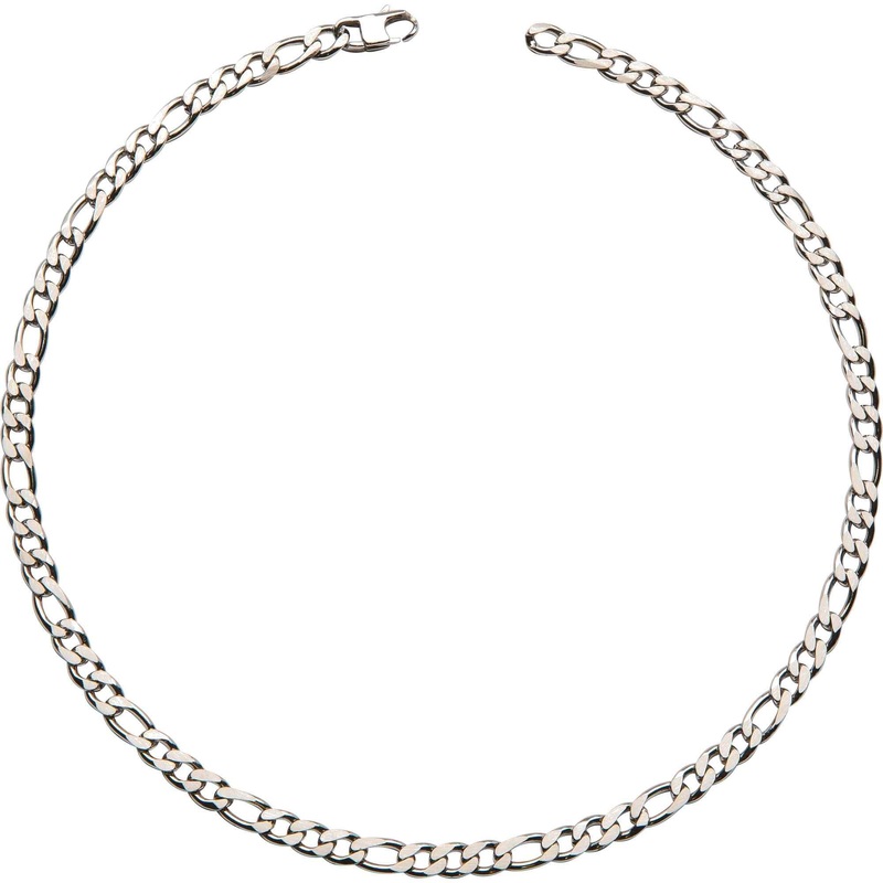 Unique & Co LAK-182/50CM Men’s Steel Figaro Matte And Polished Necklace