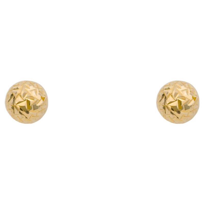 Elements Gold GE2426 Small Textured Ball Stud Earrings in 9ct Gold