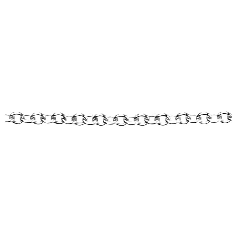 Elements Gold GN207 1.2mm Trace Chain Necklace in 9ct White Gold
