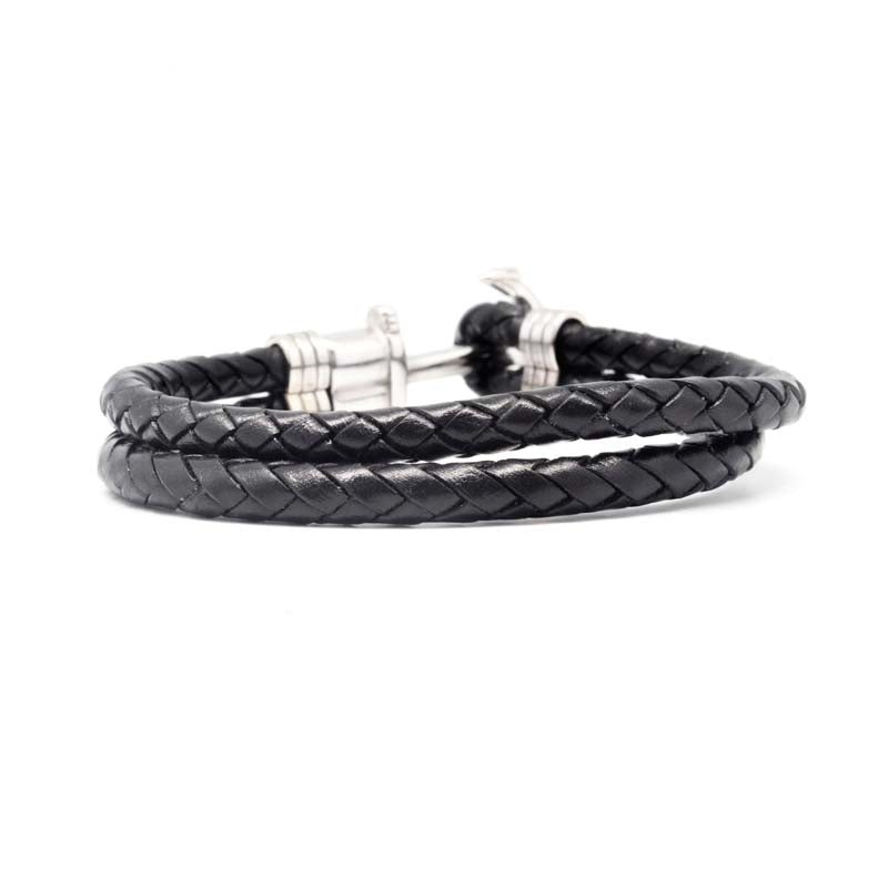 STEEL  LEATHER BRACELET | STB432