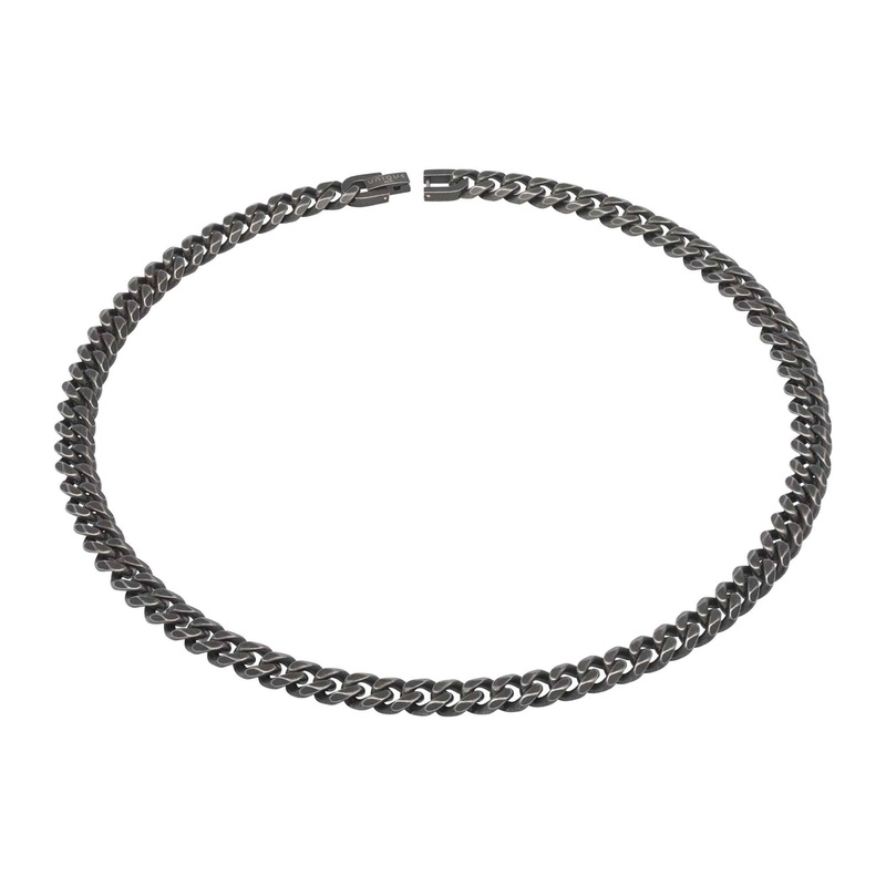 Unique & Co LAK-129/50CM Men’s Matte Antique Black IP Necklace