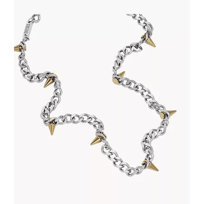 DX1454931-Diesel Two-Tone Stainless Steel Chain Unisex Necklace