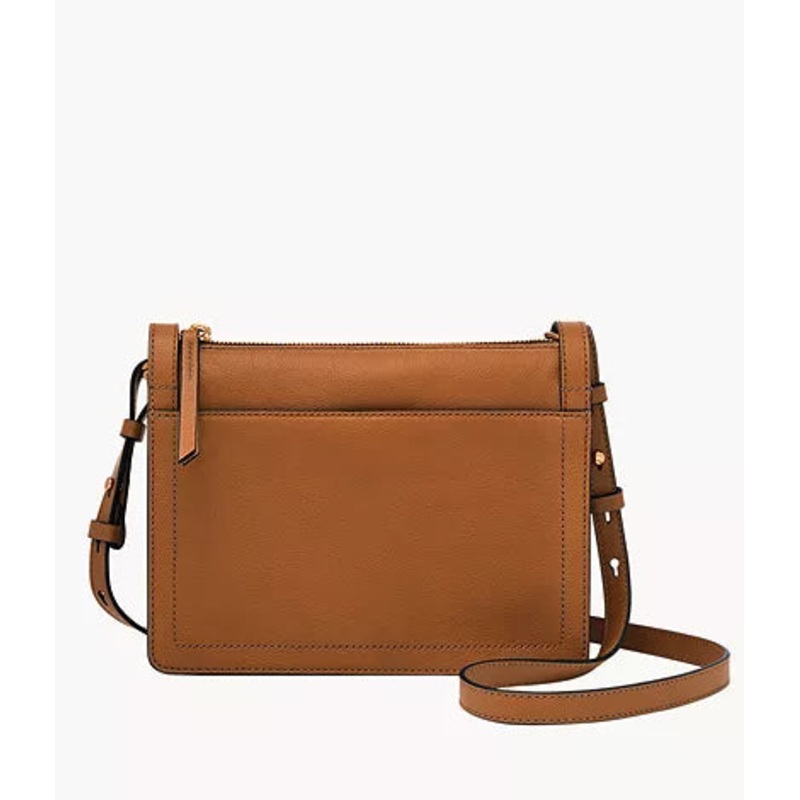 ZB1894216 -Fossil Taryn Brown Leather Crossbody Bag For Women