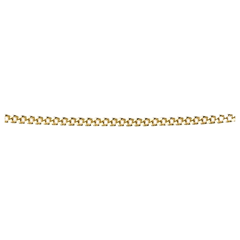 Elements Gold GN184 1mm Curb Necklace in 9ct Gold