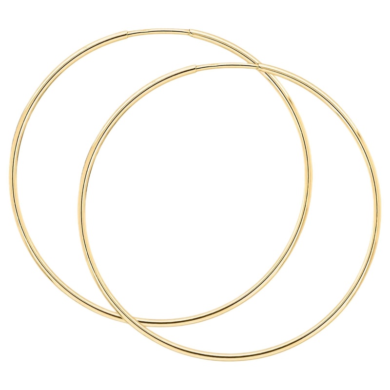 Elements Gold GE2459 30mm Hoop Earrings in 9ct Gold