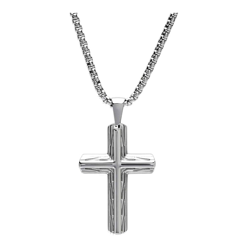 Unique & Co AN-116/50CM Men’s Stainless Steel Cross Necklace