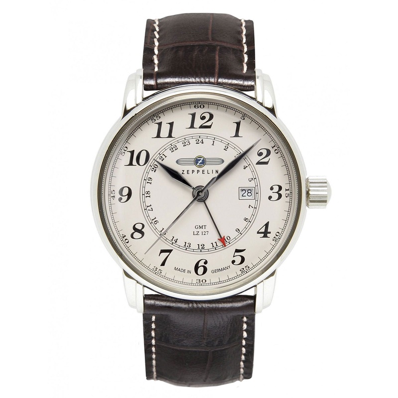 Zeppelin 7642-5 LZ127 Graf Beige Dial GMT Watch