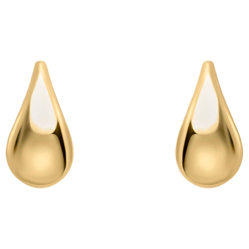 Elements Gold GE2470 Plain Teardrop Stud Earrings in 9ct Gold