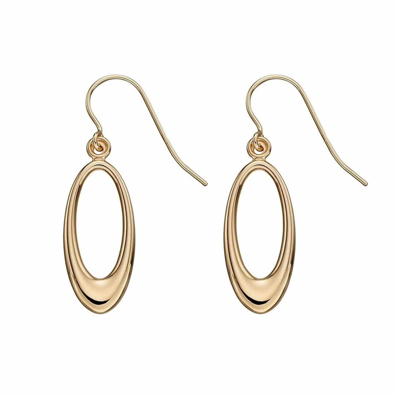 Elements Gold GE2218 Open Oval Earrings