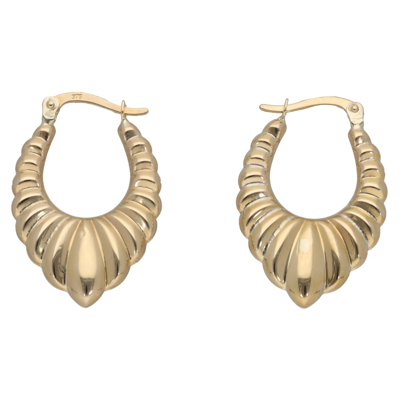 New 9ct Gold Creole Earrings