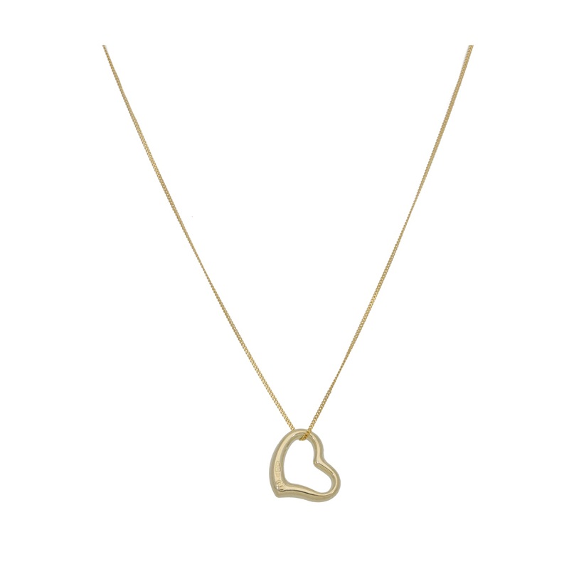 New 9ct Gold 9.05mm Floating Heart Pendant with 18” Chain