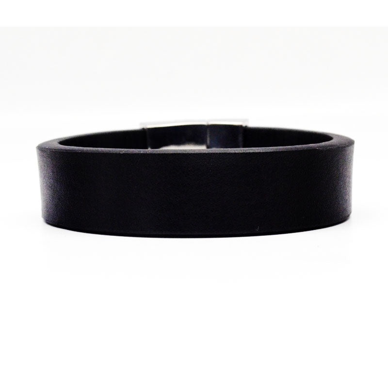 STEEL  LEATHER BRACELET | STB405