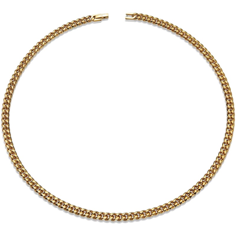 Unique & Co LAK-233/50CM Men’s Steel Matte And Polished Gold IP Necklace