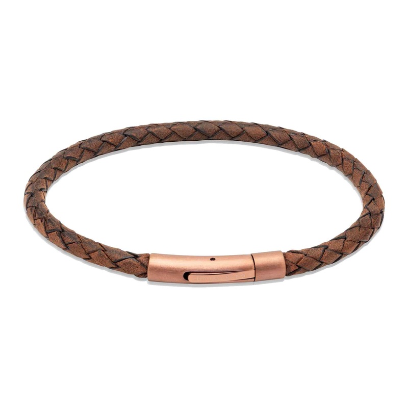 Unique & Co B503DB/21CM Men’s Leather Bracelet