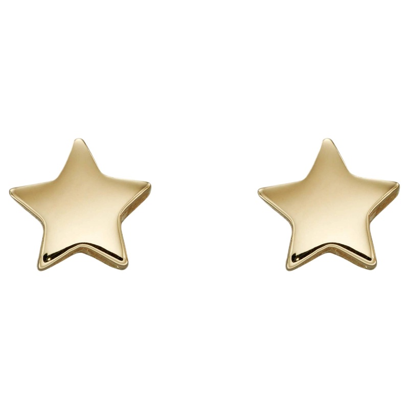 Elements Gold GE2366 Small Star Stud Earrings in 9ct Gold