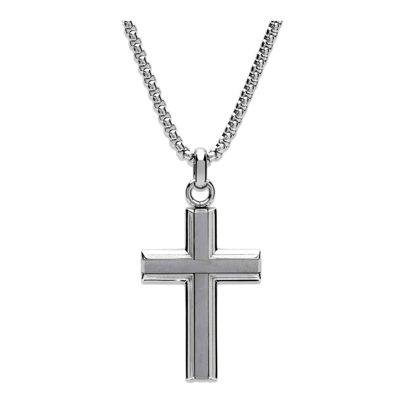 Unique & Co AN-117/50CM Men’s Stainless Steel Cross Necklace
