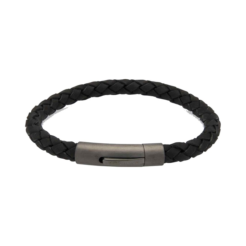 Unique & Co B425BL/21CM Men’s Leather Bracelet
