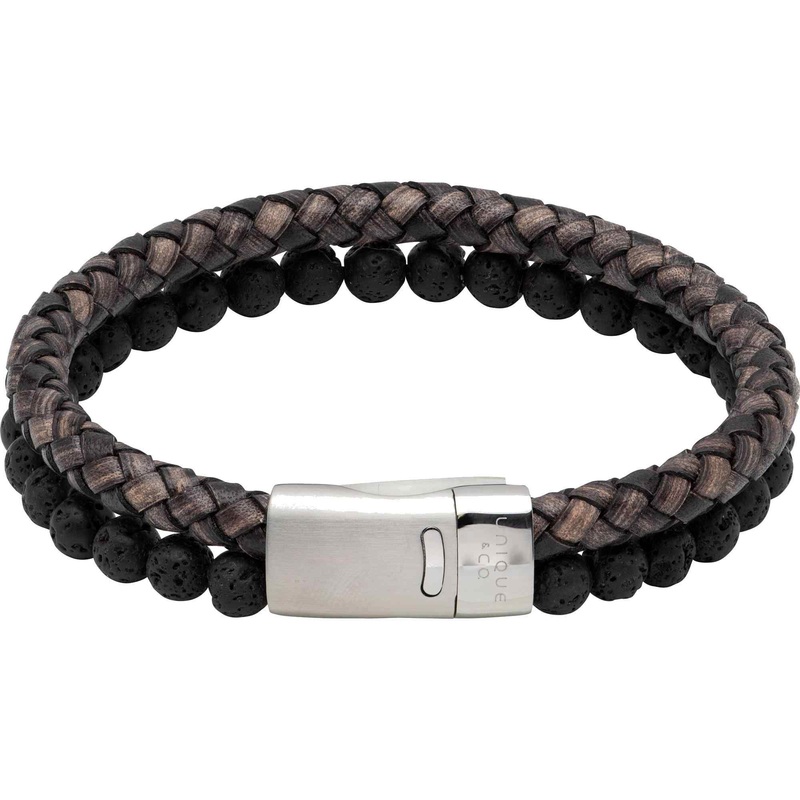 Unique & Co B482ABL/21CM Men’s Leather Bracelet