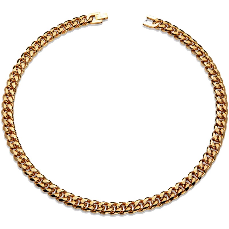 Unique & Co LAK-229/55CM Men’s Steel Matte And Polished Gold IP Necklace