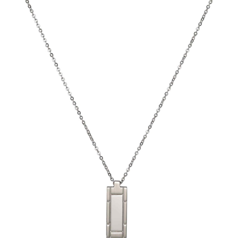 Unique & Co AN-104/50CM Men’s Stainless Steel Matte And Polished Necklace