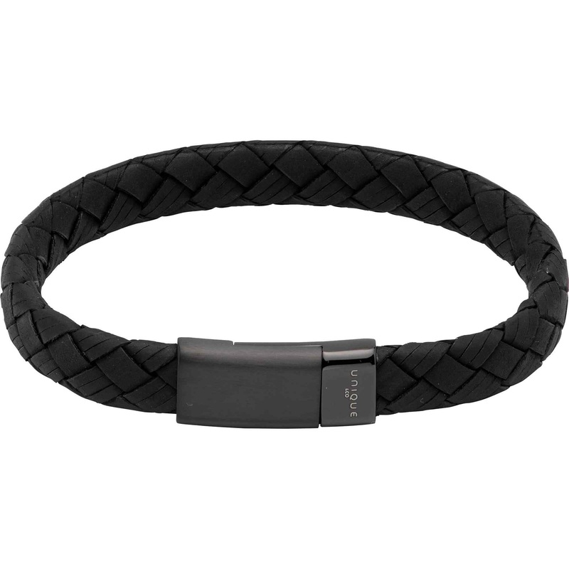 Unique & Co B477BL/21CM Men’s Leather Bracelet