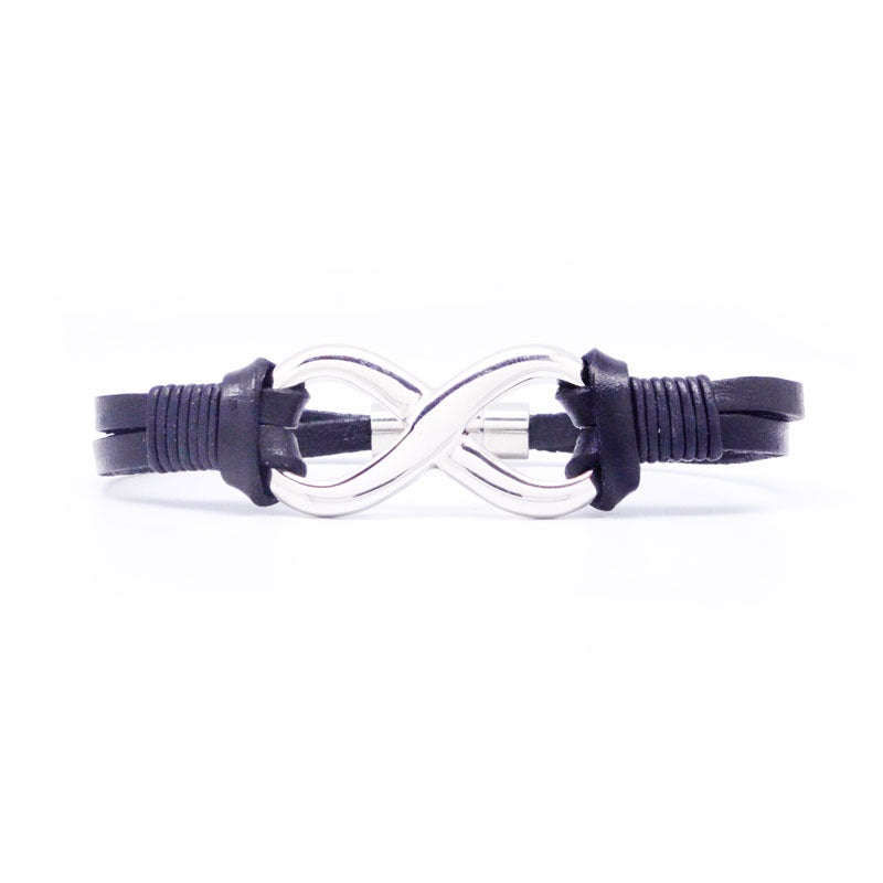 STEEL  LEATHER BRACELET | STB435
