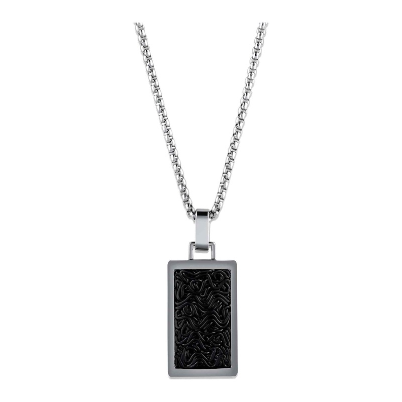 Unique & Co AN-140/50CM Men’s Stainless Steel Matte And Polished Necklace
