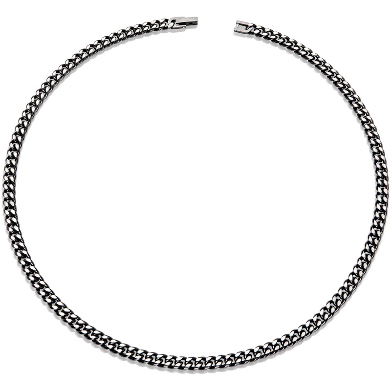 Unique & Co LAK-231/50CM Men’s Steel Matte And Polished Black IP Necklace