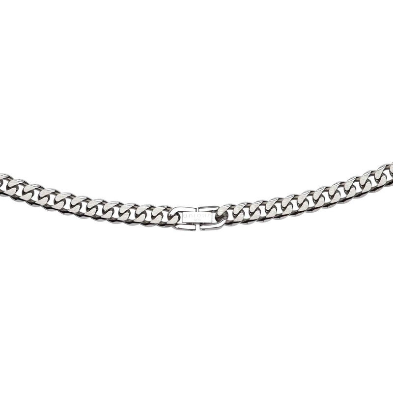 Unique & Co LAK-155/50CM Men’s Matte And Polished Necklace