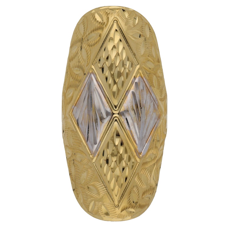 14ct Bicolour Gold Alternative Ring Size P