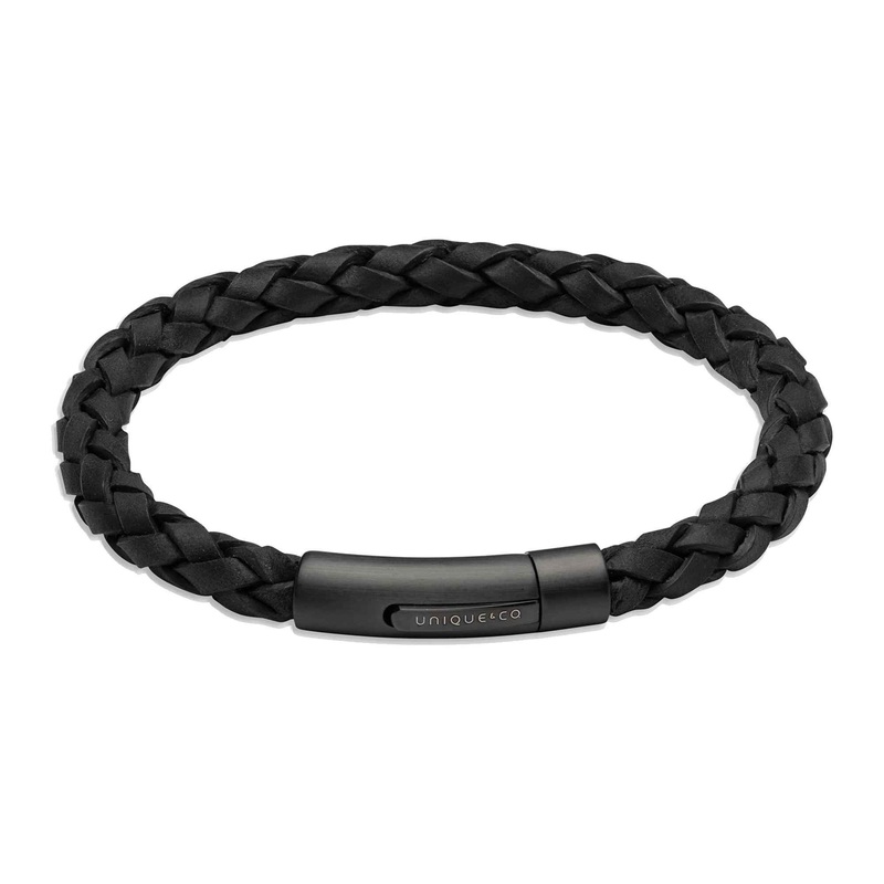 Unique & Co B493BL/21CM Men’s Leather Bracelet