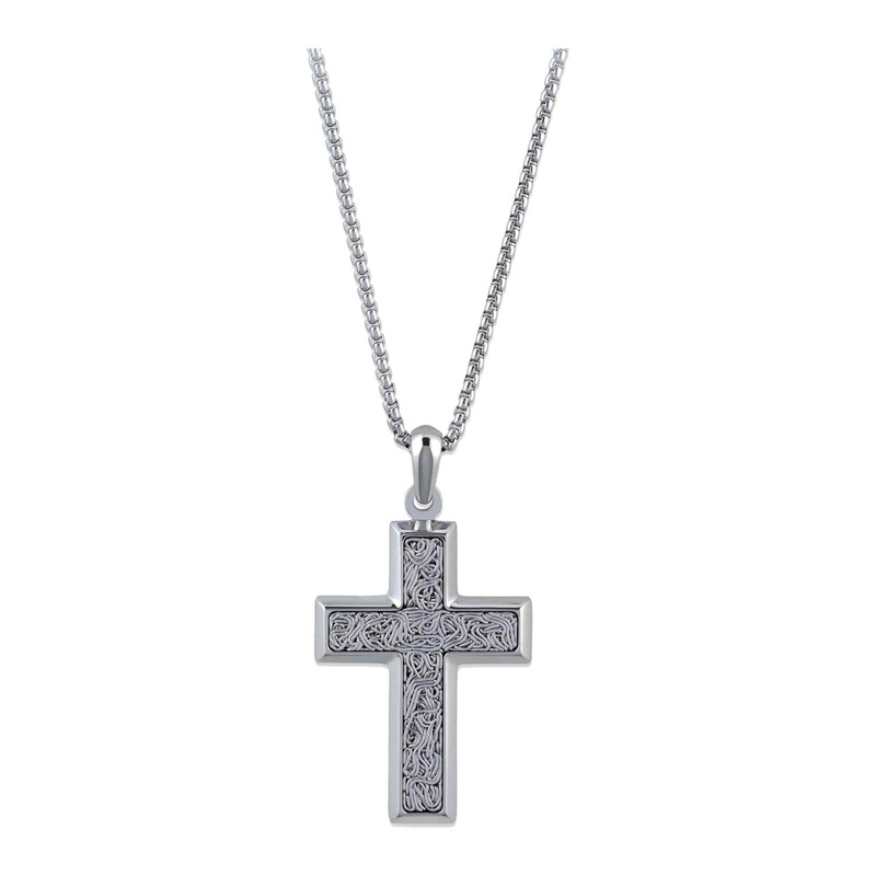 Unique & Co AN-133/50CM Men’s Stainless Steel Cross Necklace